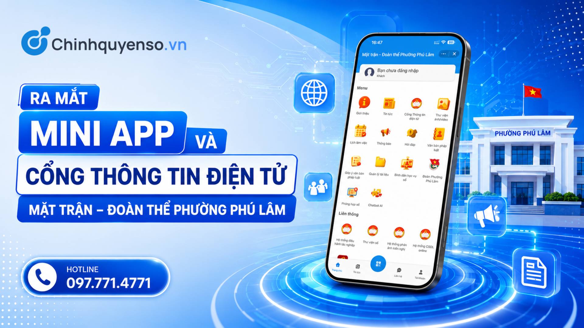 Phường Phú Lâm ra mắt Mini App và Cổng TTĐT
