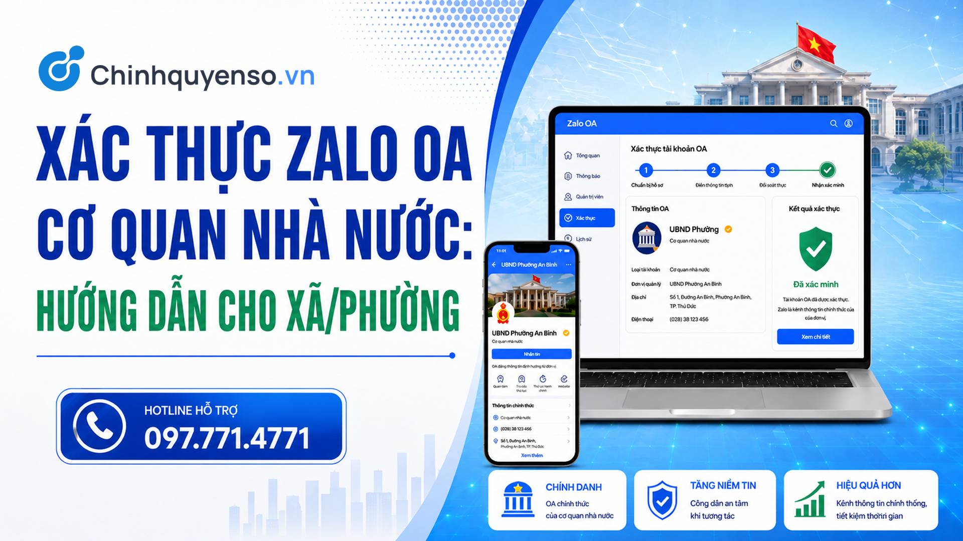 Xác thực Zalo OA cơ quan nhà nước: Hướng dẫn cho xã/phường