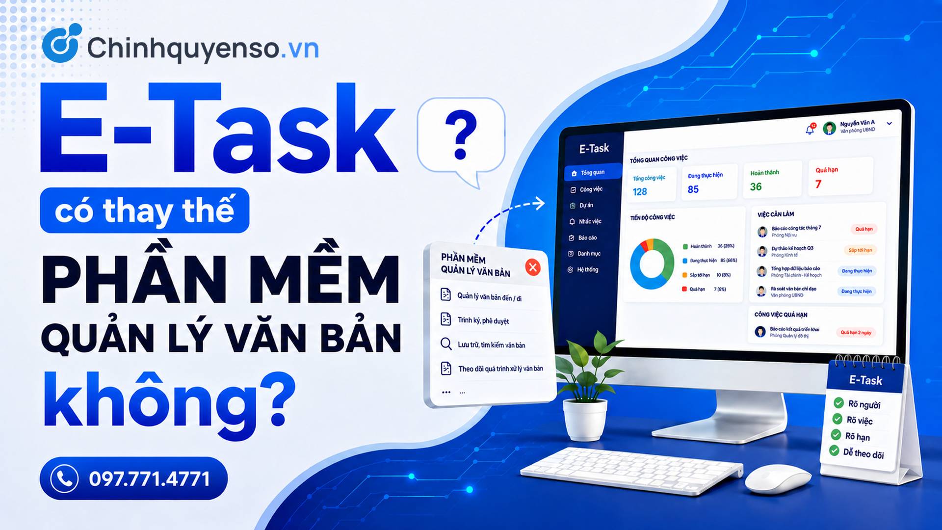 E-Task có thay thế phần mềm quản lý văn bản không? Giải đáp chi tiết