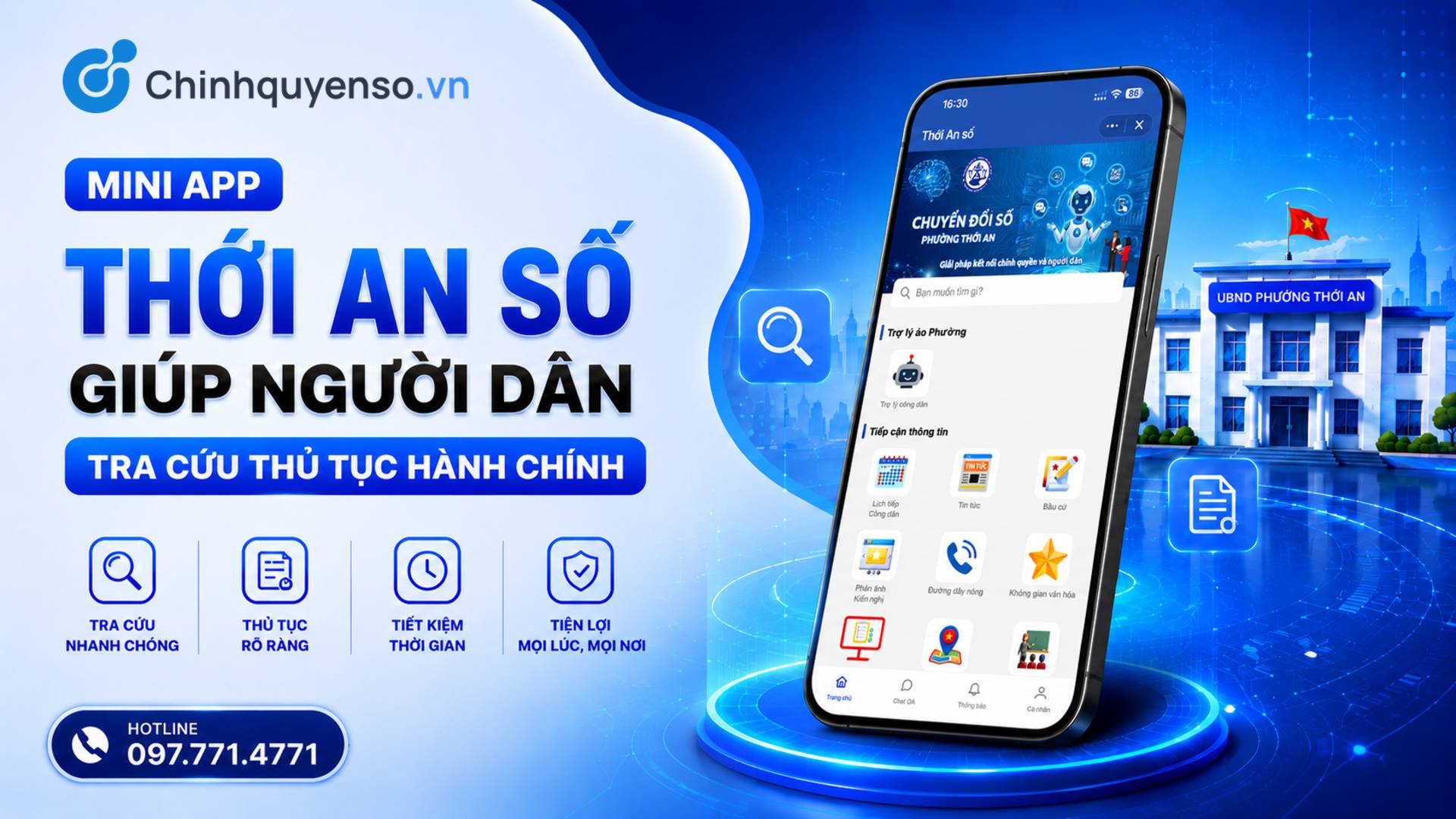 Tuổi Trẻ: Tra cứu thủ tục qua Mini App Thới An Số