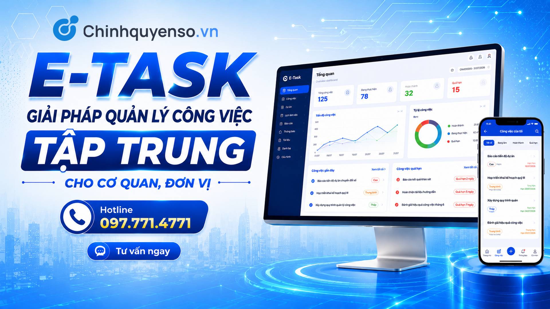 Ảnh minh hoạ:  E-Task giải pháp quản lý công việc tập trung cho cơ quan nhà nước