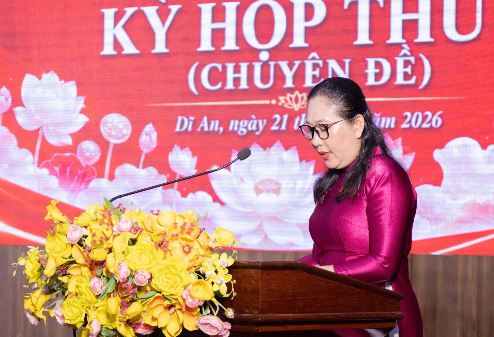 Có thể là hình ảnh về văn bản cho biết 'KY HOP HOPTHU υ (CHỦYÊN ĐÊ) Di An, ngày 21 ăm 2026'