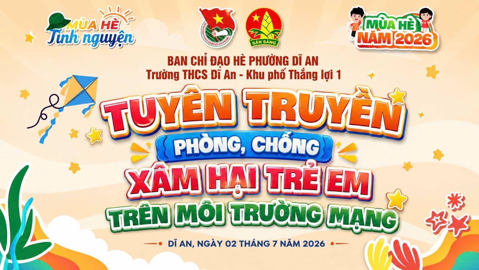 SINH HOẠT HÈ 2026: Chủ đề "Phòng, chống xâm hại trẻ em trên môi trường mạng".
