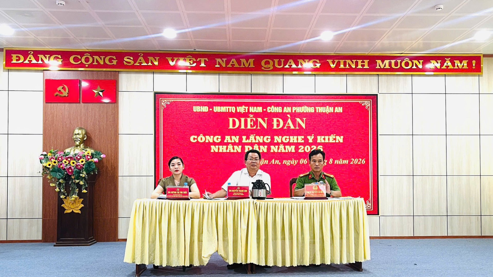 Công An Phường Thuận An Tổ Chức Diễn Đàn “Công An Lắng Nghe Ý Kiến Nhân Dân” Năm 2026