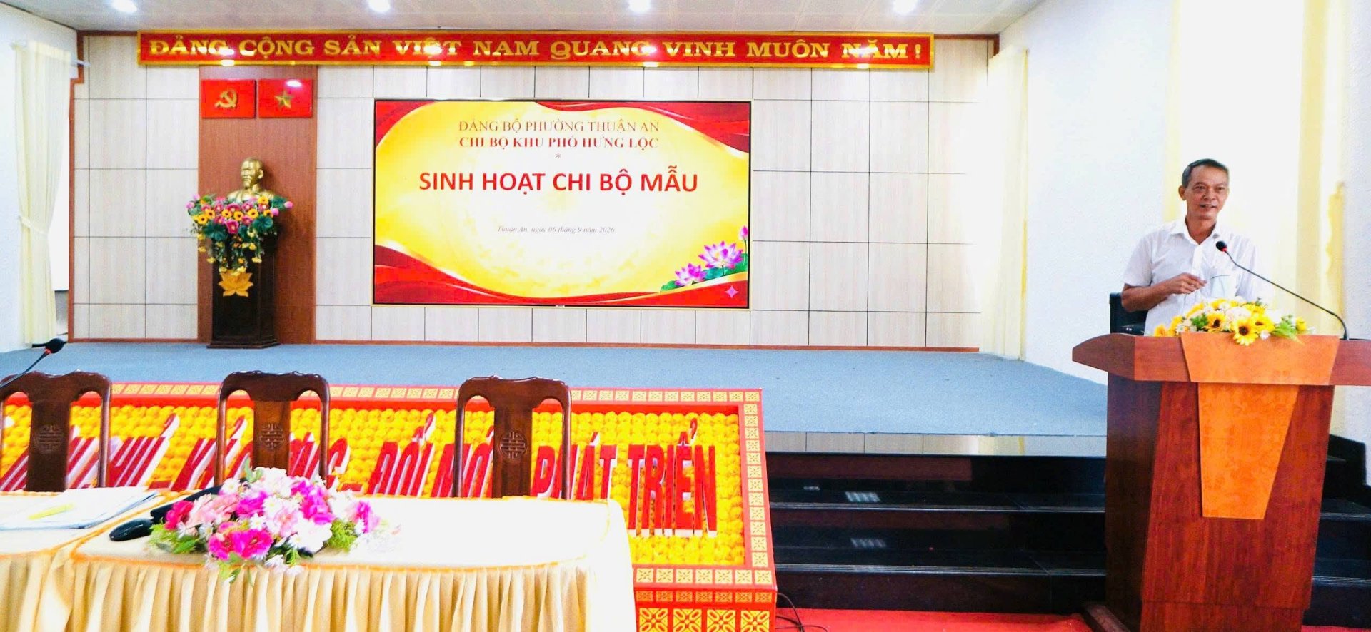 HƯỜNG THUẬN AN TỔ CHỨC CHƯƠNG TRÌNH SINH HOẠT CHI BỘ MẪU TẠI CHI BỘ KHU PHỐ HƯNG LỘC
