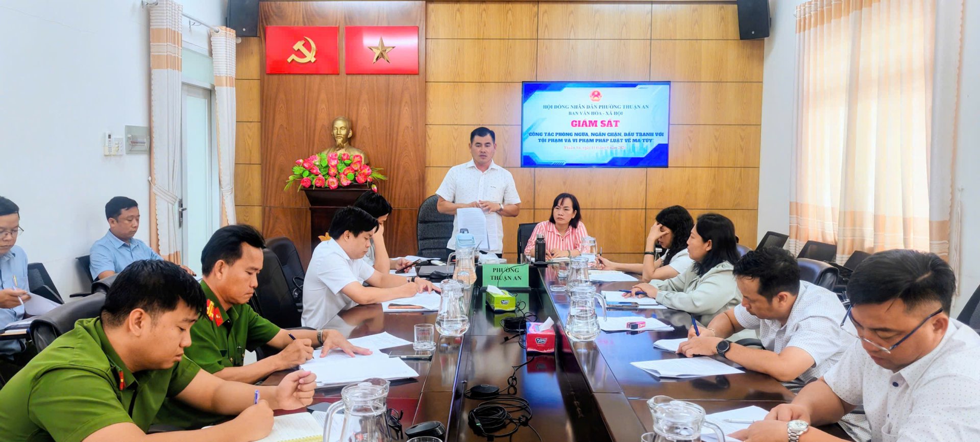 BAN VĂN HÓA-XÃ HỘI HĐND PHƯỜNG: GIÁM SÁT CÔNG TÁC PHÒNG NGỪA, NGĂN CHẶN, ĐẤU TRANH VỚI TỘI PHẠM VÀ VI PHẠM PHÁP LUẬT VỀ MA TÚY