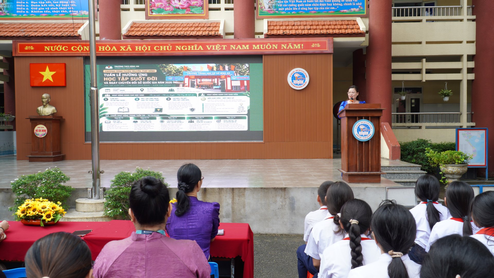 TRƯỜNG THCS BÌNH AN HƯỞNG ỨNG TUẦN LỄ HỌC TẬP SUỐT ĐỜI VÀ NGÀY CHUYỂN ĐỔI SỐ QUỐC GIA NĂM 2026