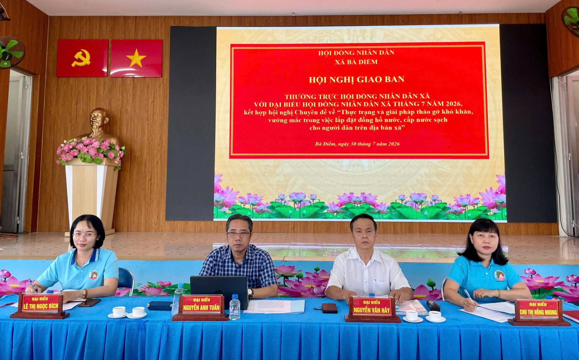 HỘI NGHỊ GIAO BAN GIỮA THƯỜNG TRỰC HỘI ĐỒNG NHÂN DÂN XÃ BÀ ĐIỂM VỚI ĐẠI BIỂU HỘI ĐỒNG NHÂN DÂN XÃ THÁNG 7 NĂM 2026