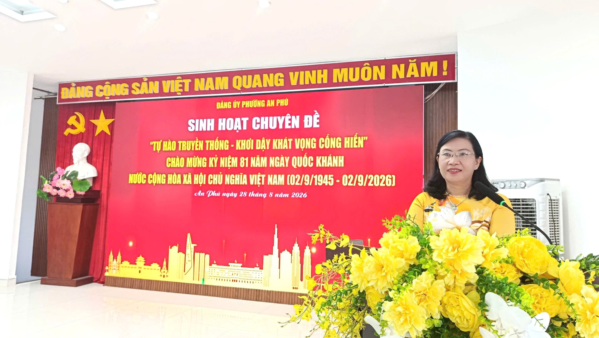 ĐẢNG ỦY PHƯỜNG AN PHÚ: TỔ CHỨC CHƯƠNG TRÌNH SINH HOẠT CHUYÊN ĐỀ   “TỰ HÀO TRUYỀN THỐNG – KHƠI DẬY KHÁT VỌNG CỐNG HIẾN”