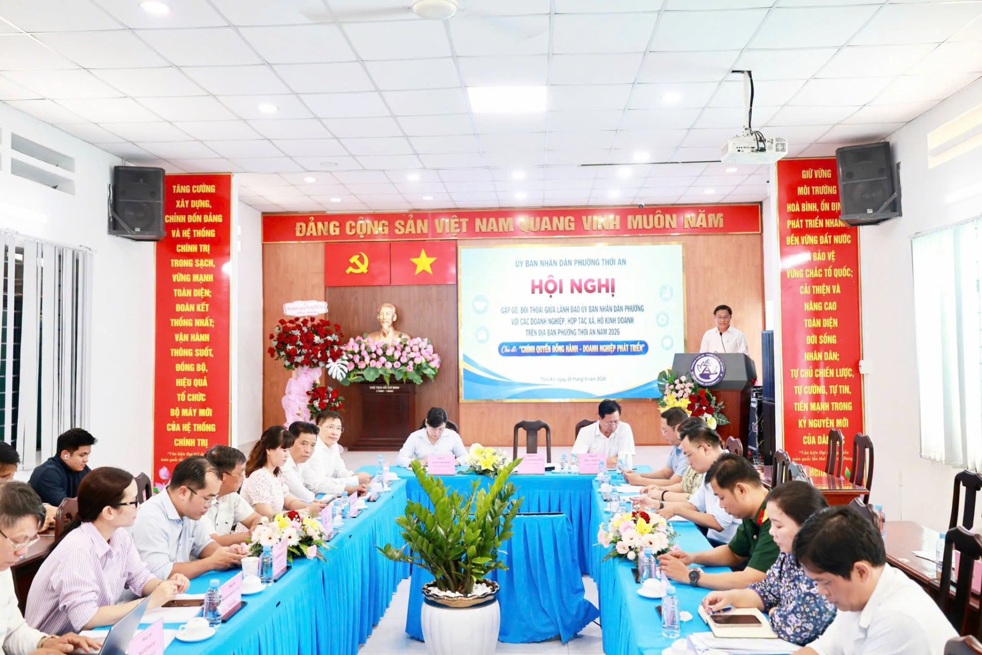 PHƯỜNG THỚI AN TỔ CHỨC HỘI NGHỊ GẶP GỠ, ĐỐI THOẠI VỚI DOANH NGHIỆP, HỢP TÁC XÃ, HỘ KINH DOANH NĂM 2026