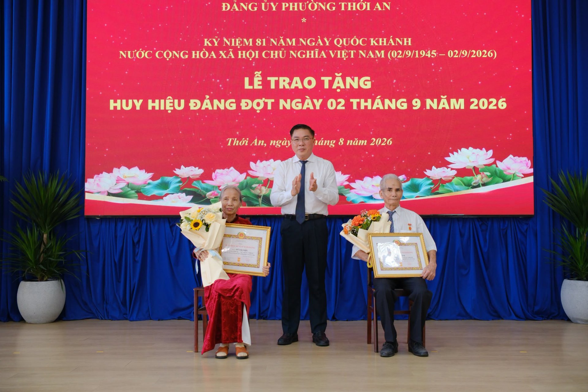 140 ĐẢNG VIÊN PHƯỜNG THỚI AN ĐƯỢC TRAO TẶNG HUY HIỆU ĐẢNG ĐỢT NGÀY 02 THÁNG 9 NĂM 2026