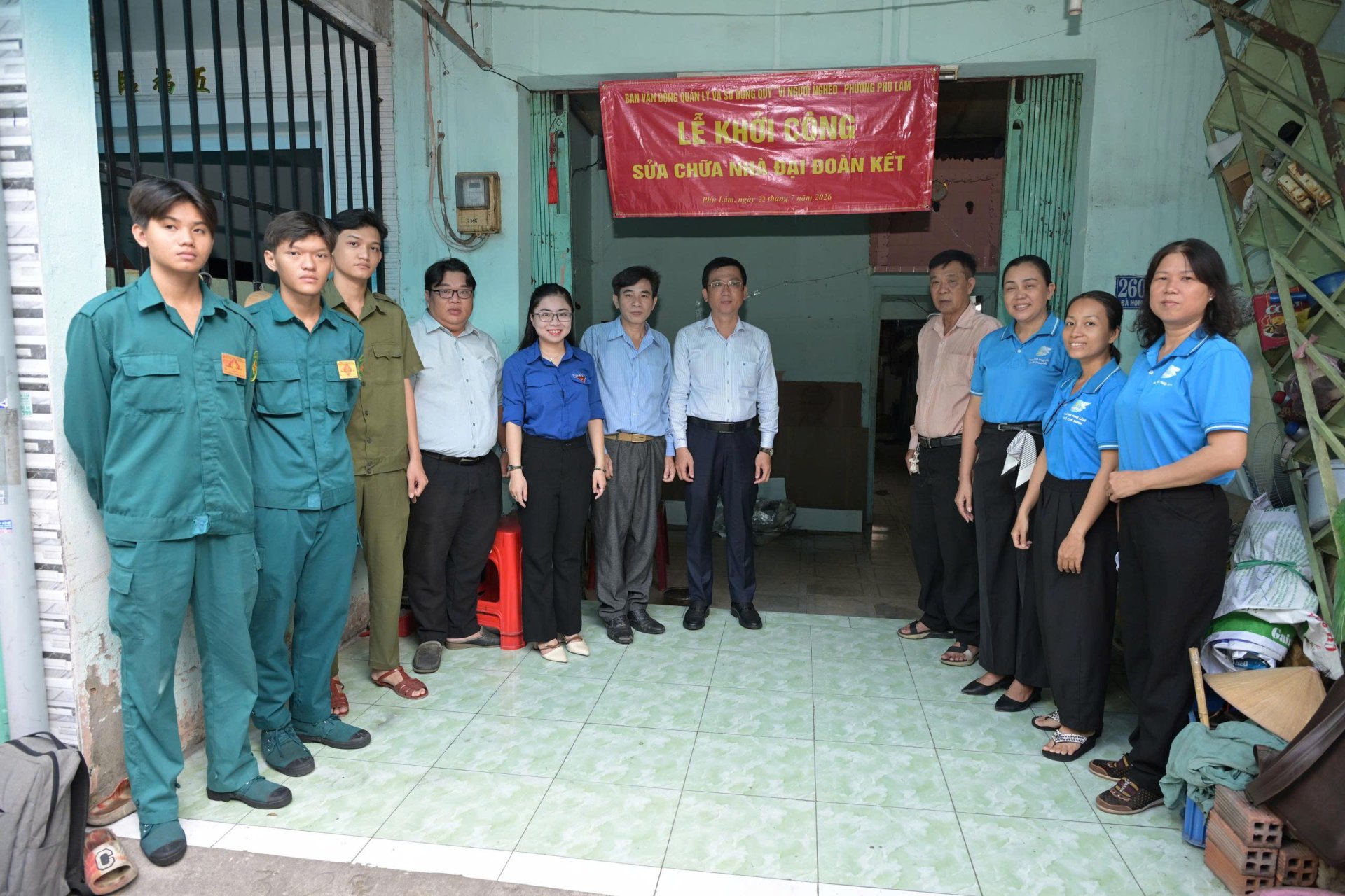 KHỞI CÔNG SỬA CHỮA NHÀ ĐẠI ĐOÀN KẾT – CHUNG TAY LAN TỎA NGHĨA TÌNH, VÌ CUỘC SỐNG AN CƯ