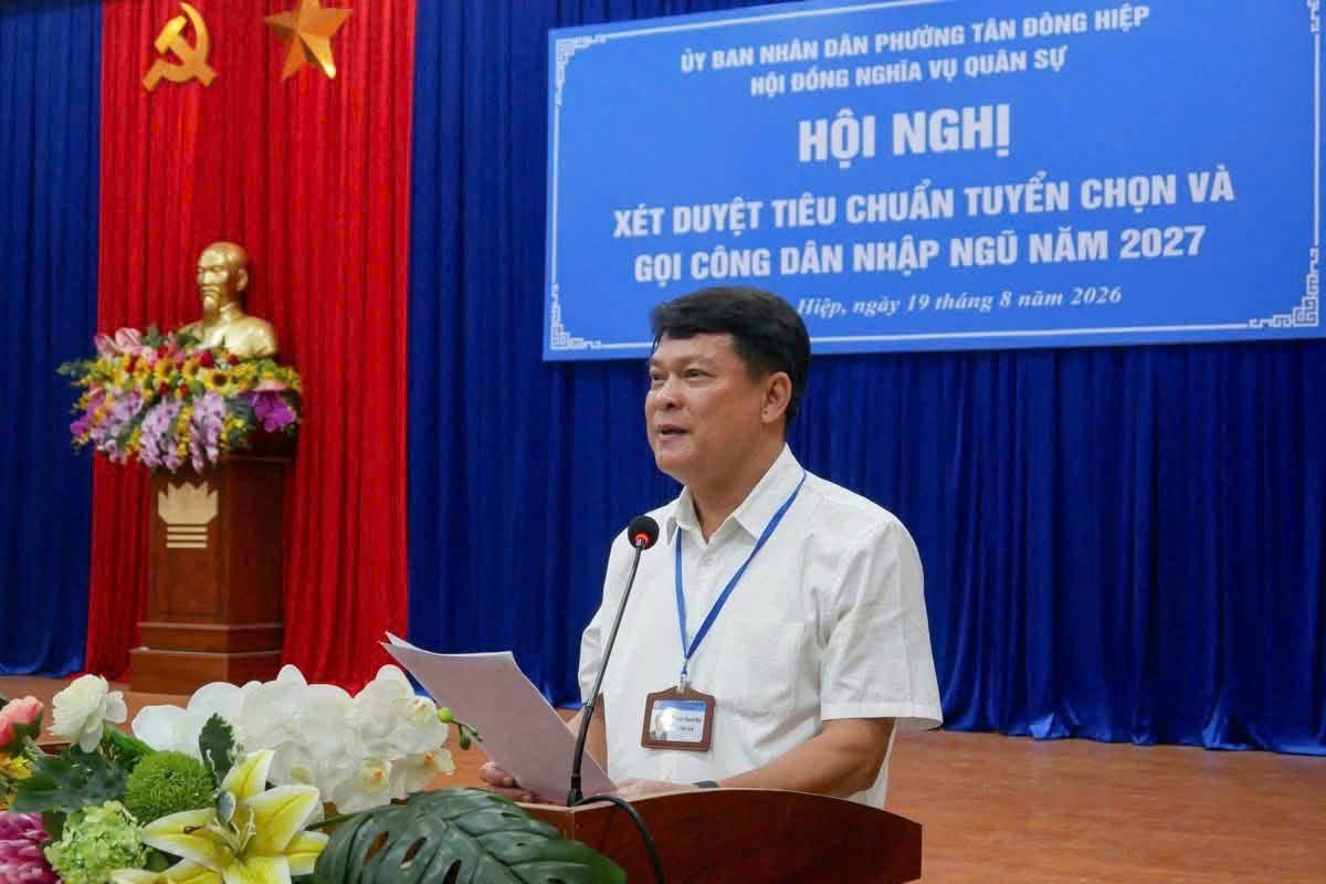 TỔ CHỨC HỘI NGHỊ XÉT DUYỆT TIÊU CHUẨN TUYỂN CHỌN CÔNG DÂN NHẬP NGŨ  NĂM 2027